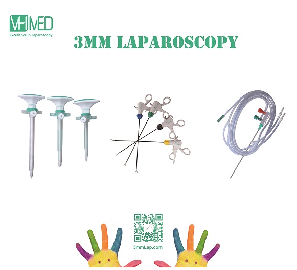 Expansión de soluciones laparoscópicas de 3 mm.